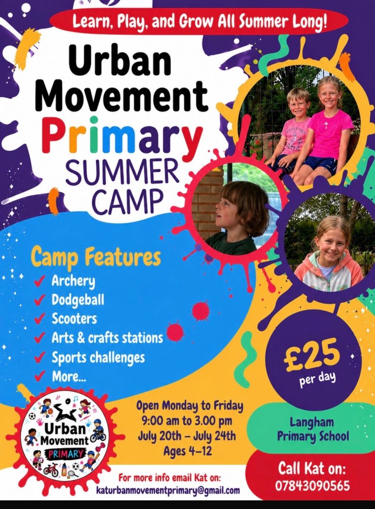 Urban Movement Primary Summer Camp flyer.